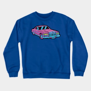 Retro Vintage Pink American Car Crewneck Sweatshirt